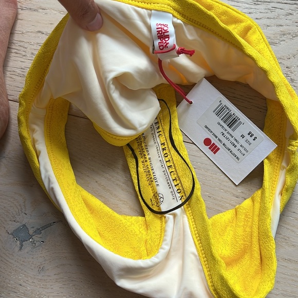 NWT - Solid & Striped Scottie yellow bikini set - Picture 3 of 5
